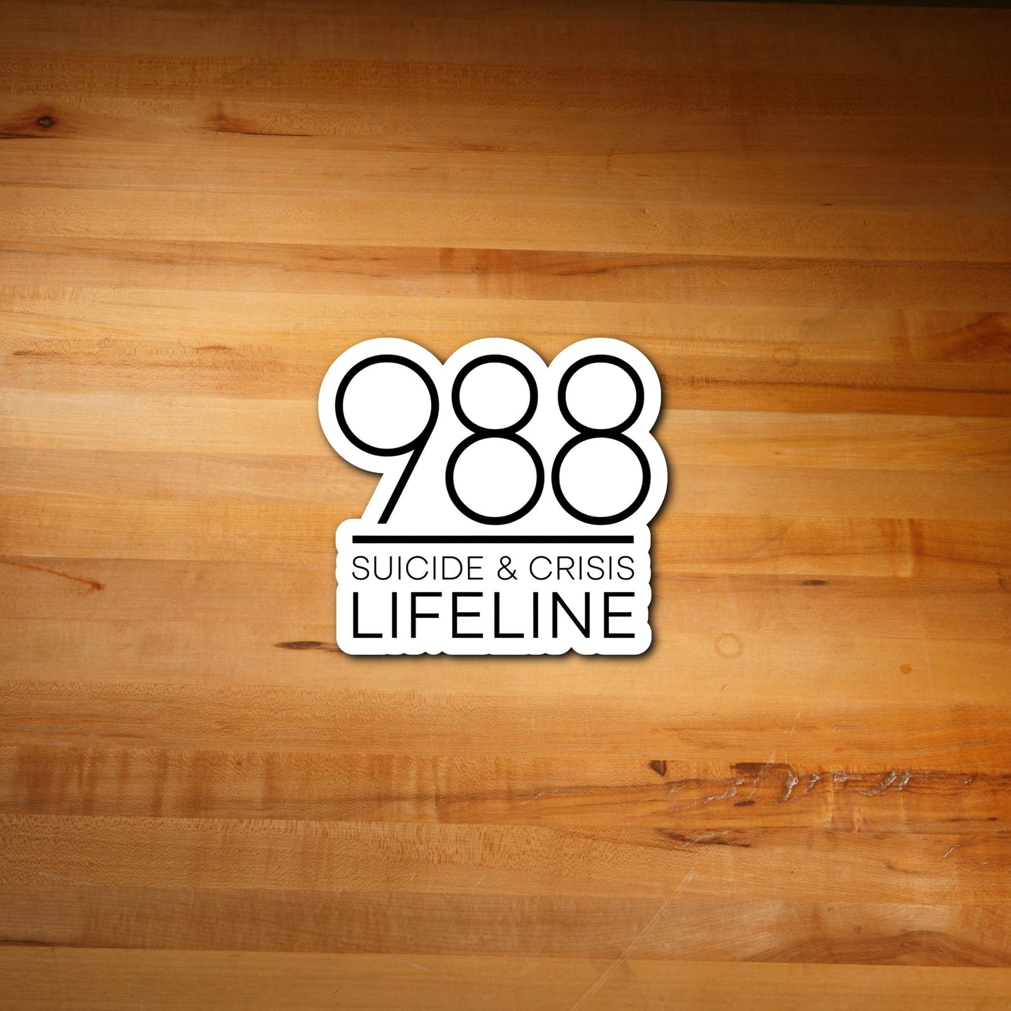 988 Call and Text Suicide and Crisis Lifeline Sticker.