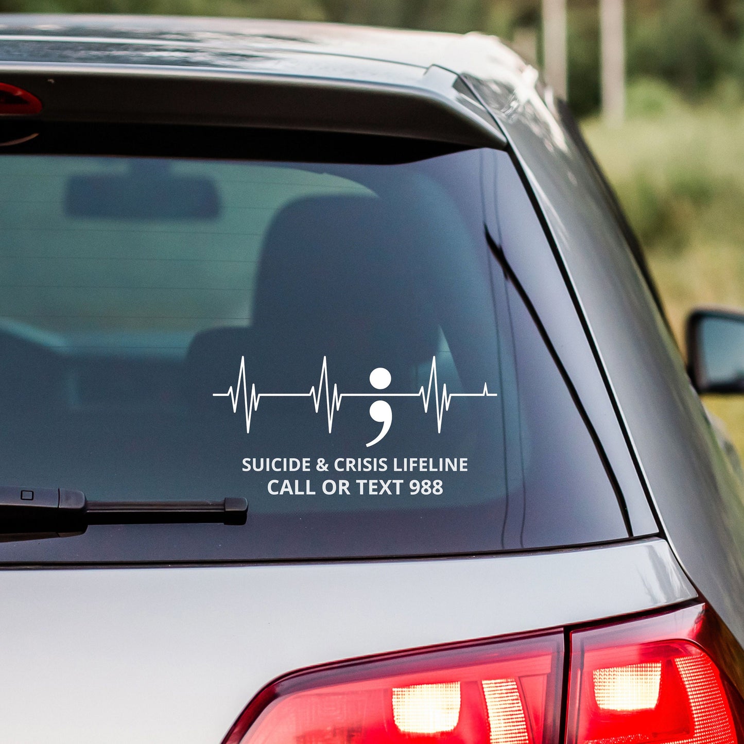 988 Suicide Prevention Decal - Car vinyl sticker for car windows.