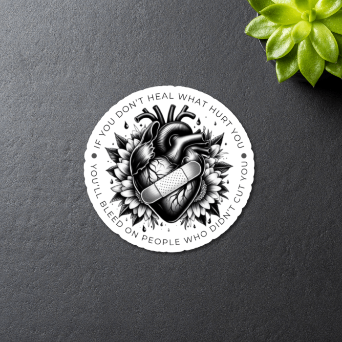 Healing Heart Bandage Tattoo Inspired Sticker