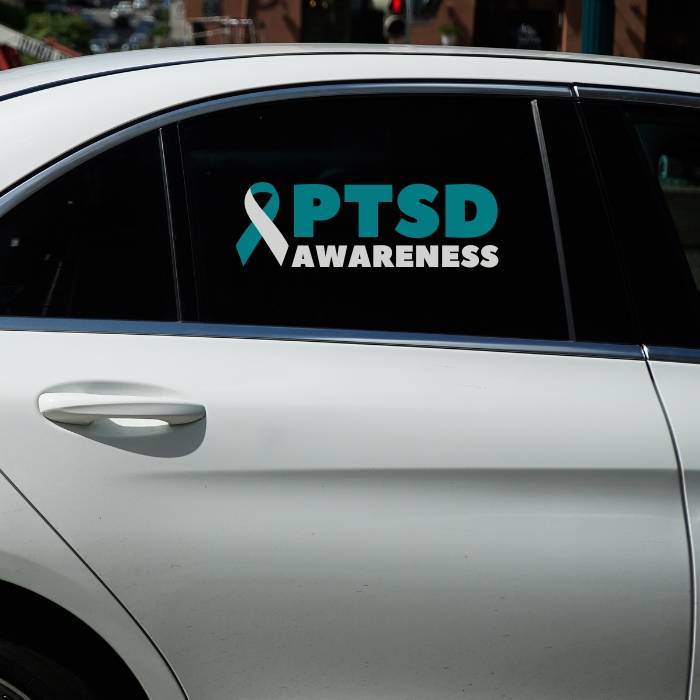 Mental Health awareness: PTSD trauma decals for windshields