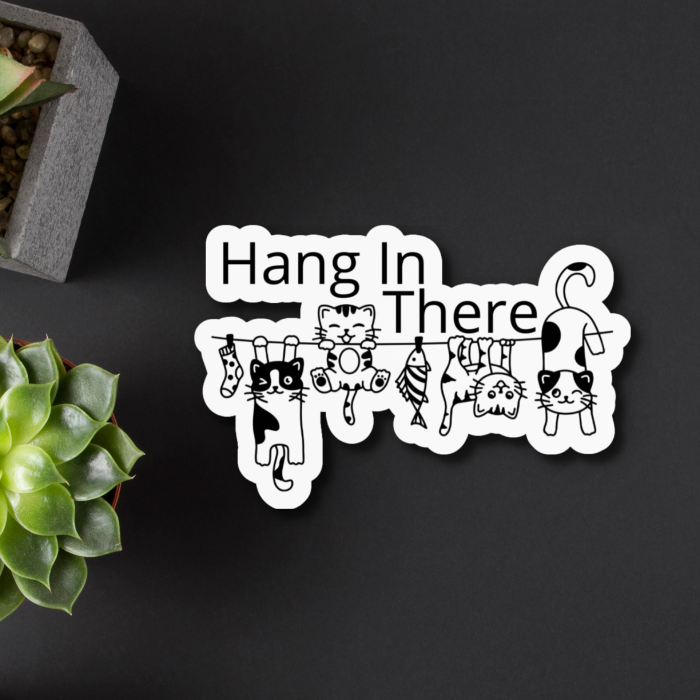 Inspirational Affirmation Quote Sticker For Cat Lovers