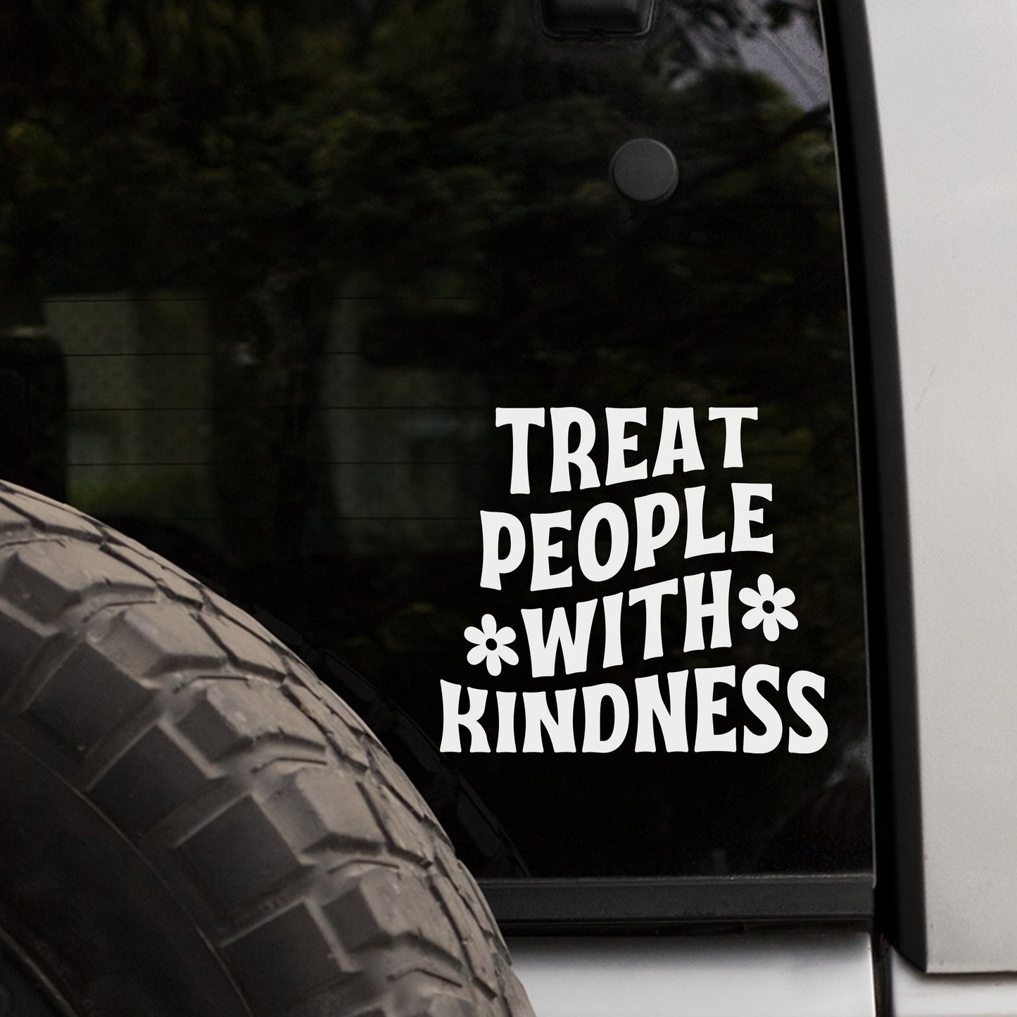 Treat People With Kindness Decal - Bumper Sticker Car Accessory.