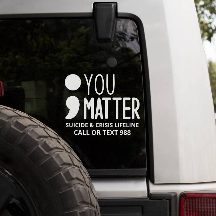 premium waterproof Suicide Awareness Decal For Trucks, Cars and Jeeps