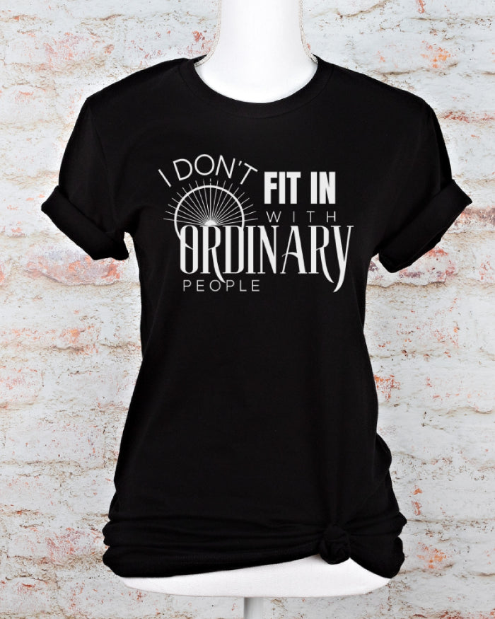 Sarcastic adult graphic tee with nonconforming quote that says "I Don't Fit It, perfect gift for non-conformists and everyday wear.