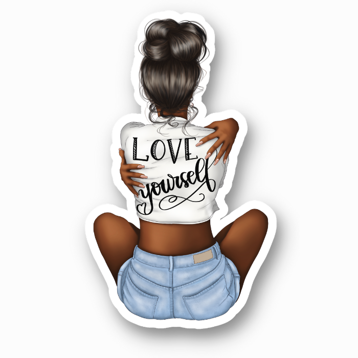 Love Yourself - daily motivational quote sticker