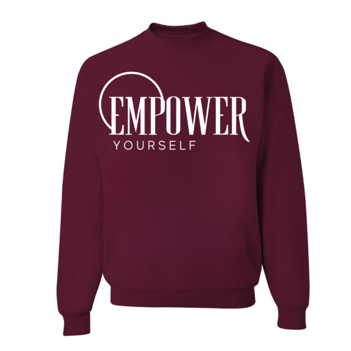 Women's self empowering crewneck sweatshirt, with loose fit and cozy feel. Ideal for women in creative fields, great for layering on chilly days.