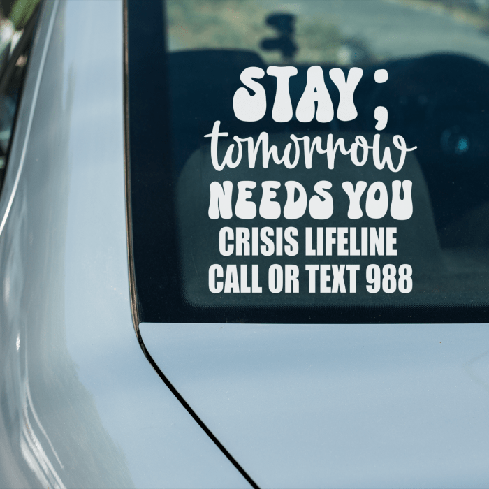 988 Crisis Lifeline - Suicide Prevention Decal Sticker