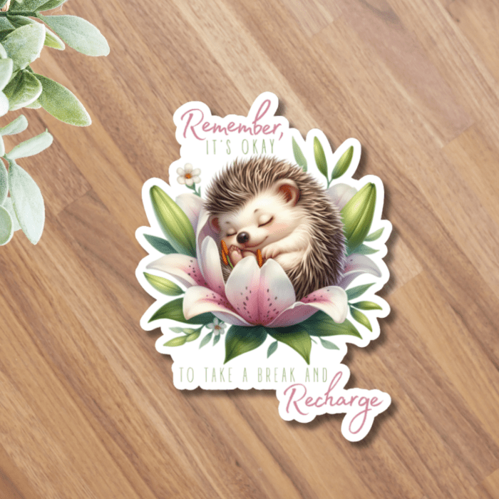 close up picture of cute watercolor small pet animal in flowerbed with positivity quote