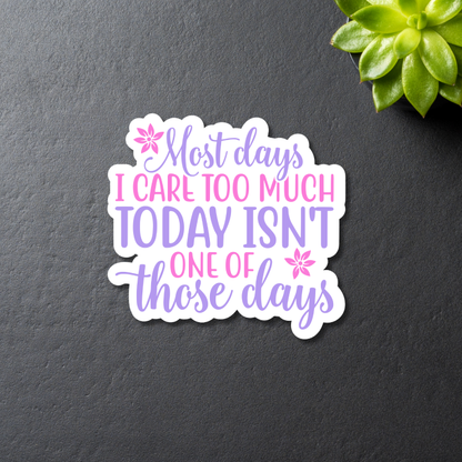 floral pastel watercolor sticker with inspirational quote in pink and purple font