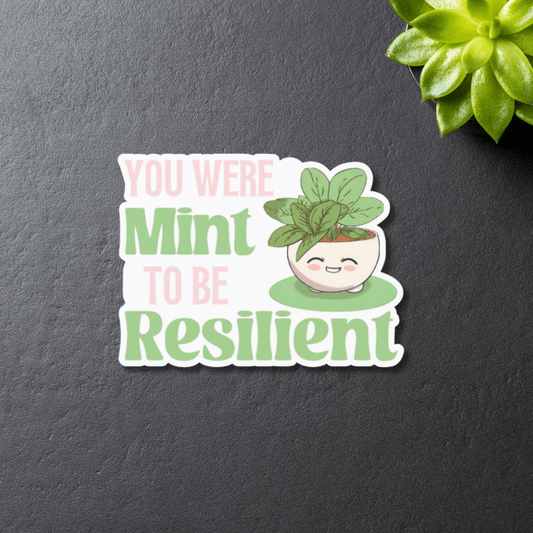 pastel pink and green close up sticker of mental health quote