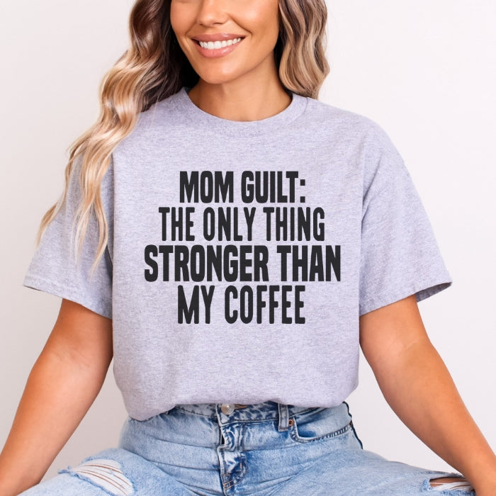 Sarcastic Coffee & Mom Guilt Mental Health Tee