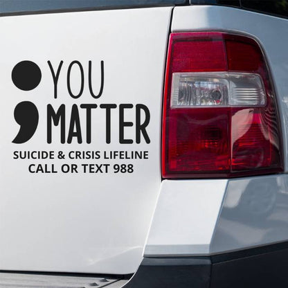 988 Suicide Advocacy Sticker For Cars: High-quality vinyl sticker