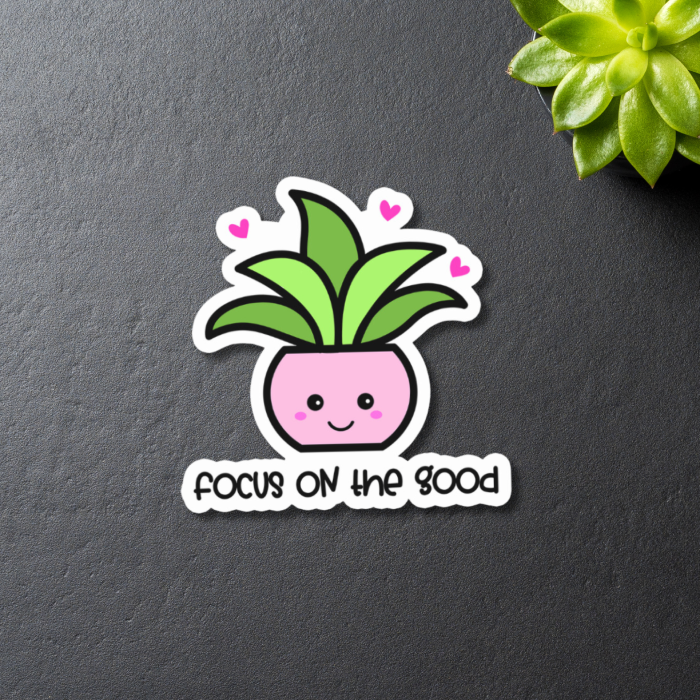 Focus on the Good Kawaii Flower Sticker