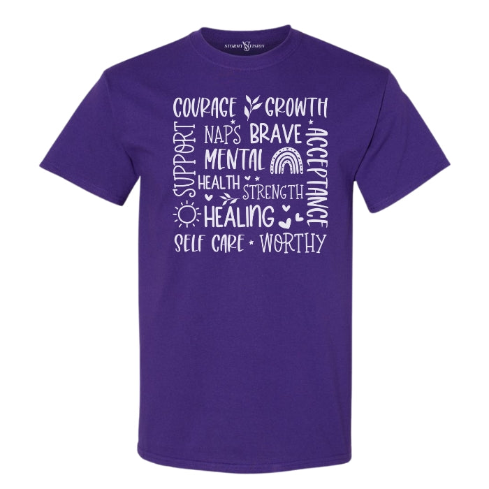 Mental Health Word Cloud T-Shirt