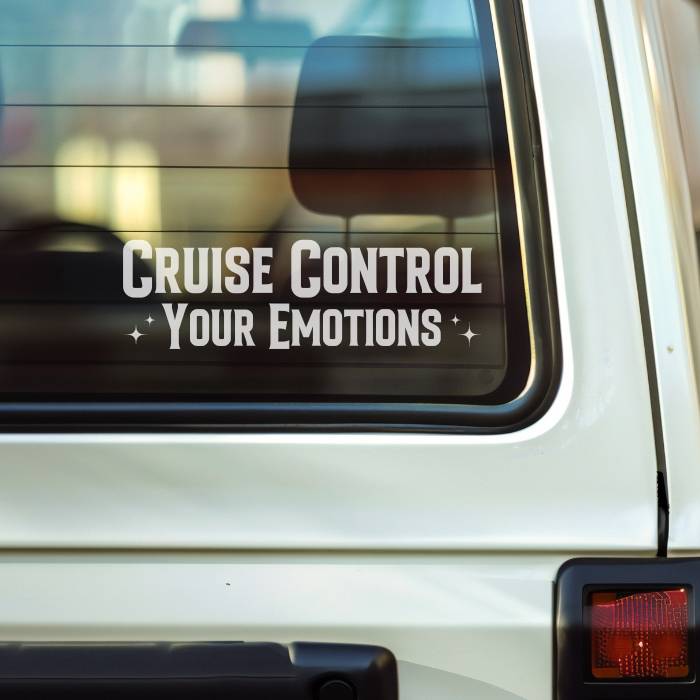 Premium Decals for Cars & Trucks - Cruise Control Your Emotions