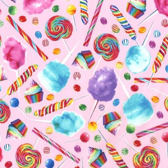 candy lover rainbow fabric pattern design - front view - stormy vision