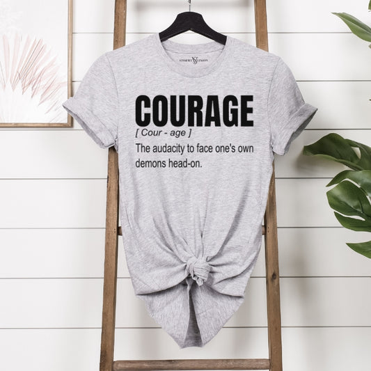 Comfy and soft casual cotton tee, featuring words of encouragement in bold black font.