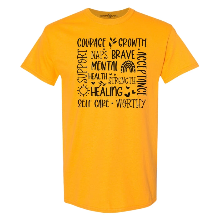 Mental Health Word Cloud T-Shirt