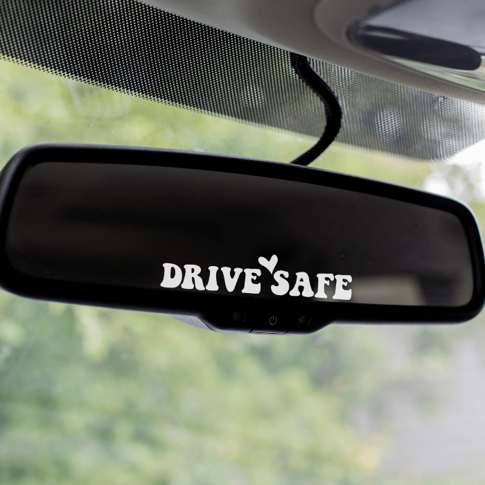 White Decal: Perfect for reminding loved ones to stay safe on the road