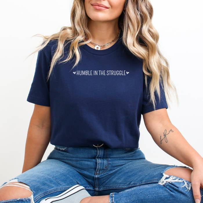 Women's XXL cotton t-shirt, with relatable life quote, with minimalist font. Great choice for everyday outings. 