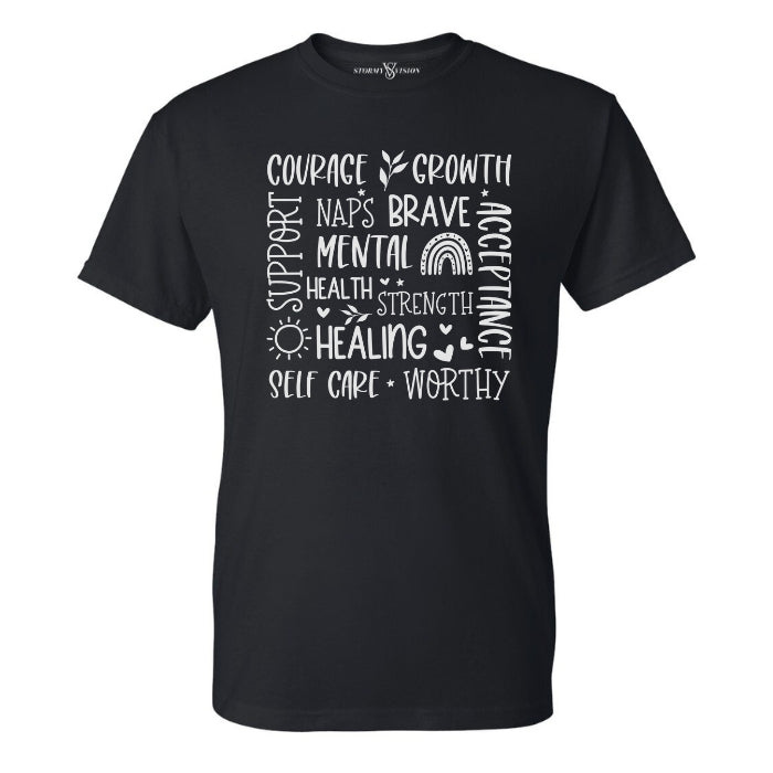 Mental Health Word Cloud T-Shirt