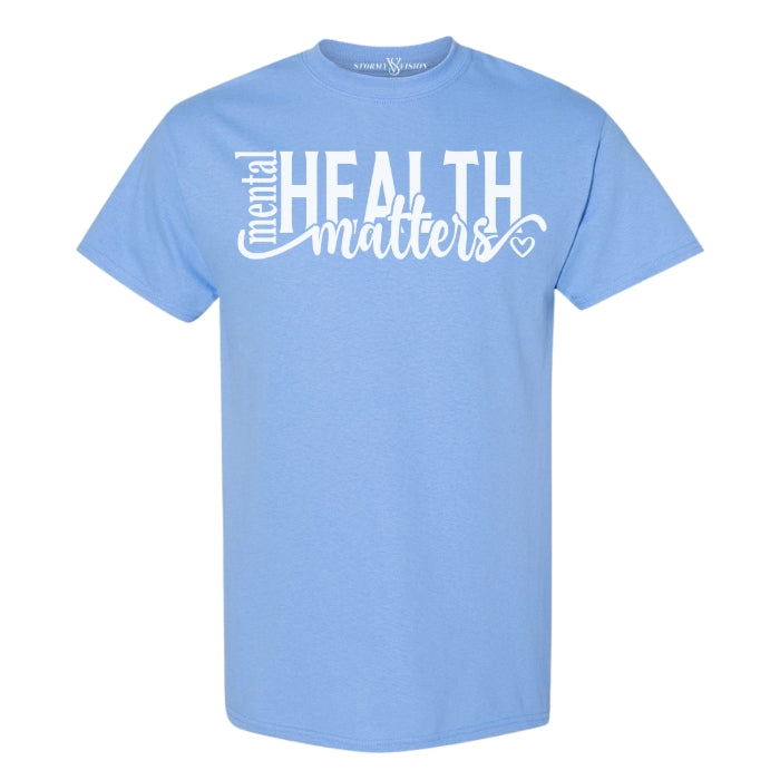 Cute and trendy light blue plus size, printed graphic tee with motivational quote, ideal for plus size ladies and teens seeking casual everyday comfort.