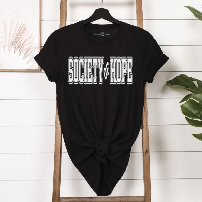 Hope inspired statement tee, great for inspirational boost and seasonal casual wear.