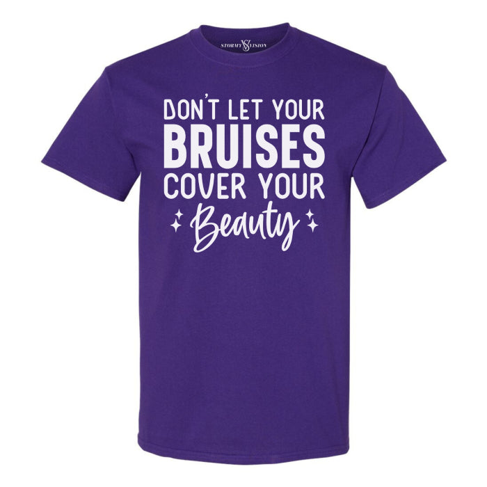 Inspirational and trendy round neck t-shirt, with meaningful message of self love through overcoming trauma. ideal for everyday wear and spreading encouragement.