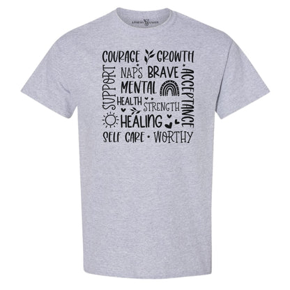 Mental Health Word Cloud T-Shirt