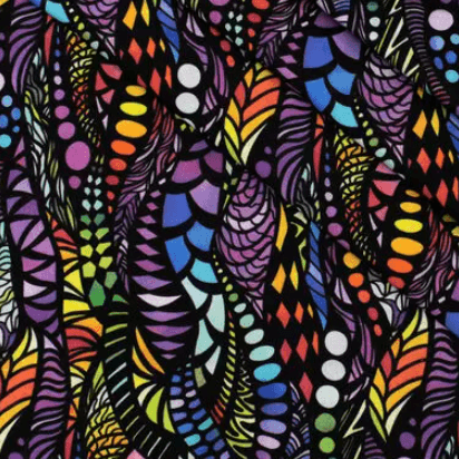 Multi Colored Zen Tangle Pattern Design - Stormy Vision