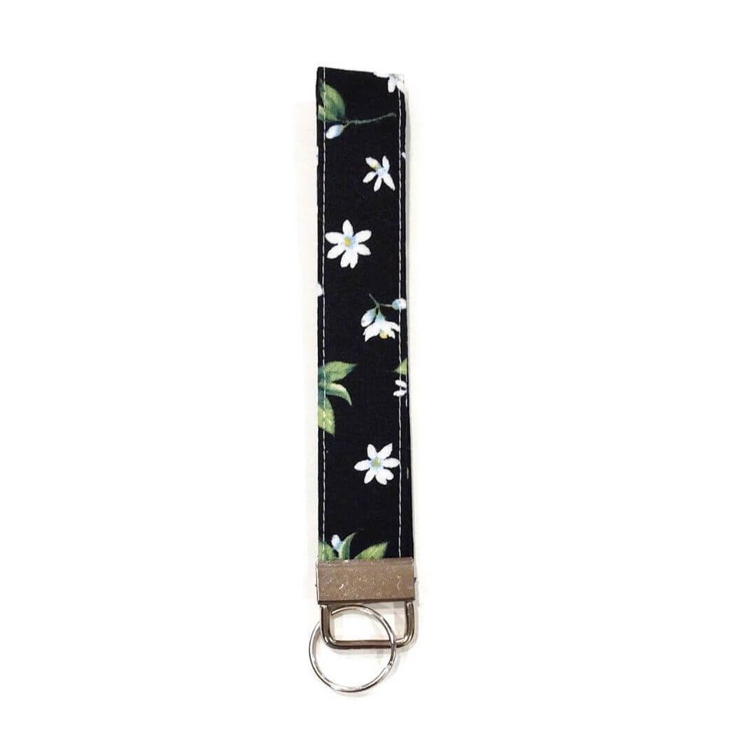 Floral Wristlet Keychain - Tossed Floral Design - Stormy Vision