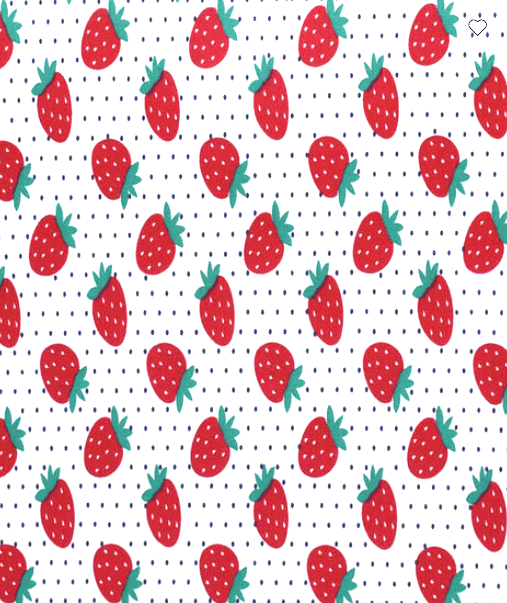 Strawberry pattern with black dots design - stormy vision